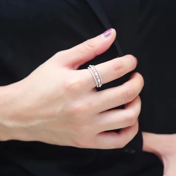 Sterling silver engagement ring - Picture 3 of 3